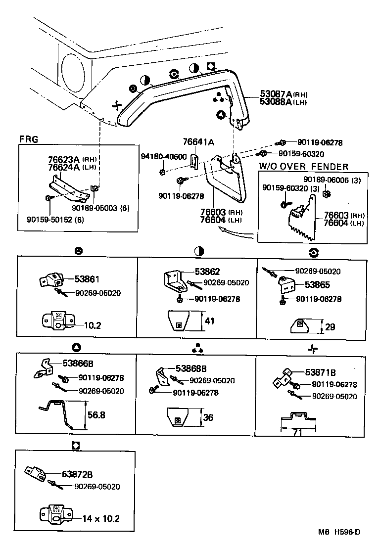 53801-90K02 FENDER SUB-ASSY, FRONT RH product image