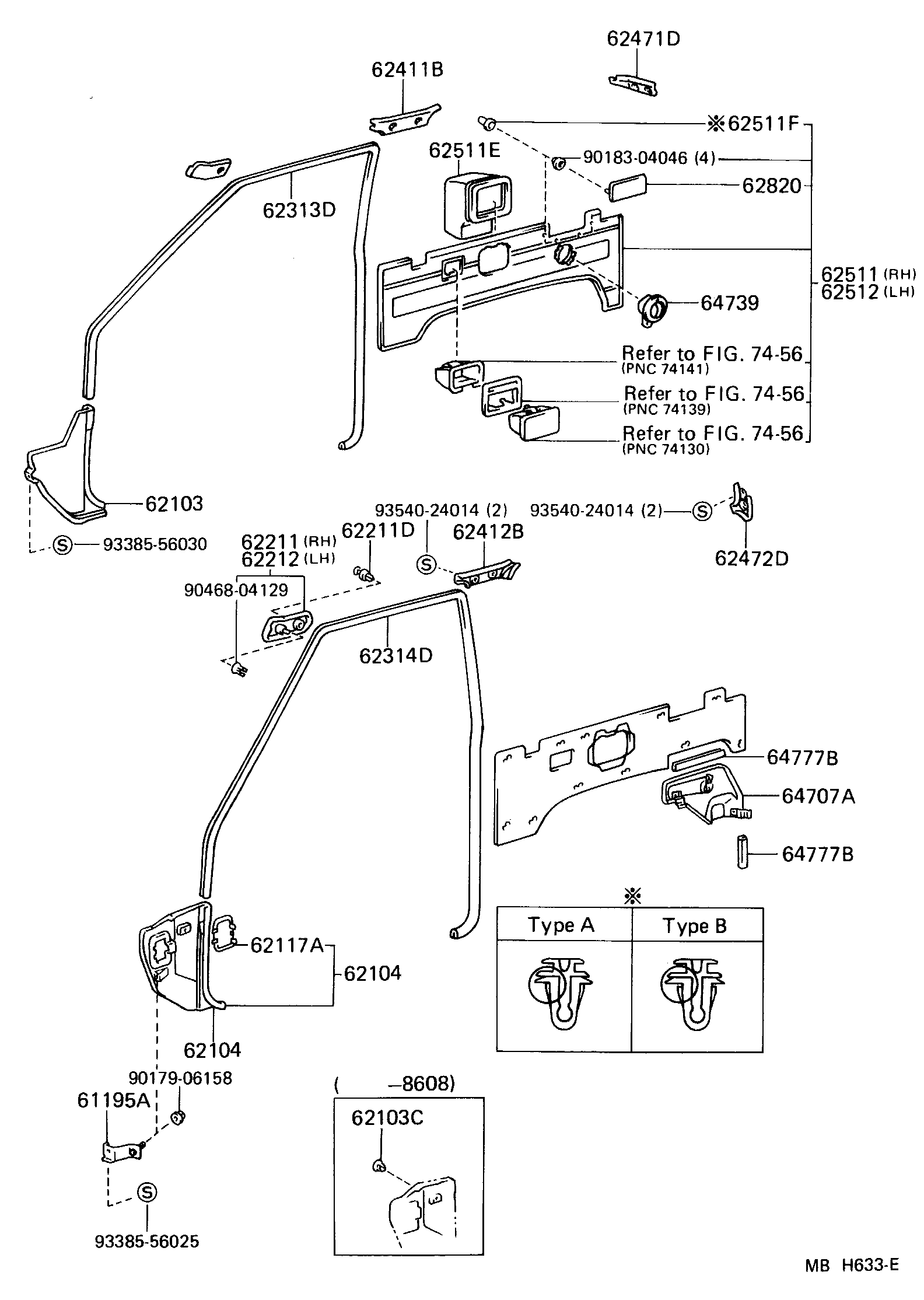 Toyota 62313-90K01-03 TRIM, FRONT DOOR OPENING, RH