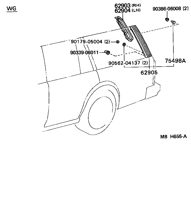 Toyota 62906-23011 LOUVER, QUARTER VENTILATION