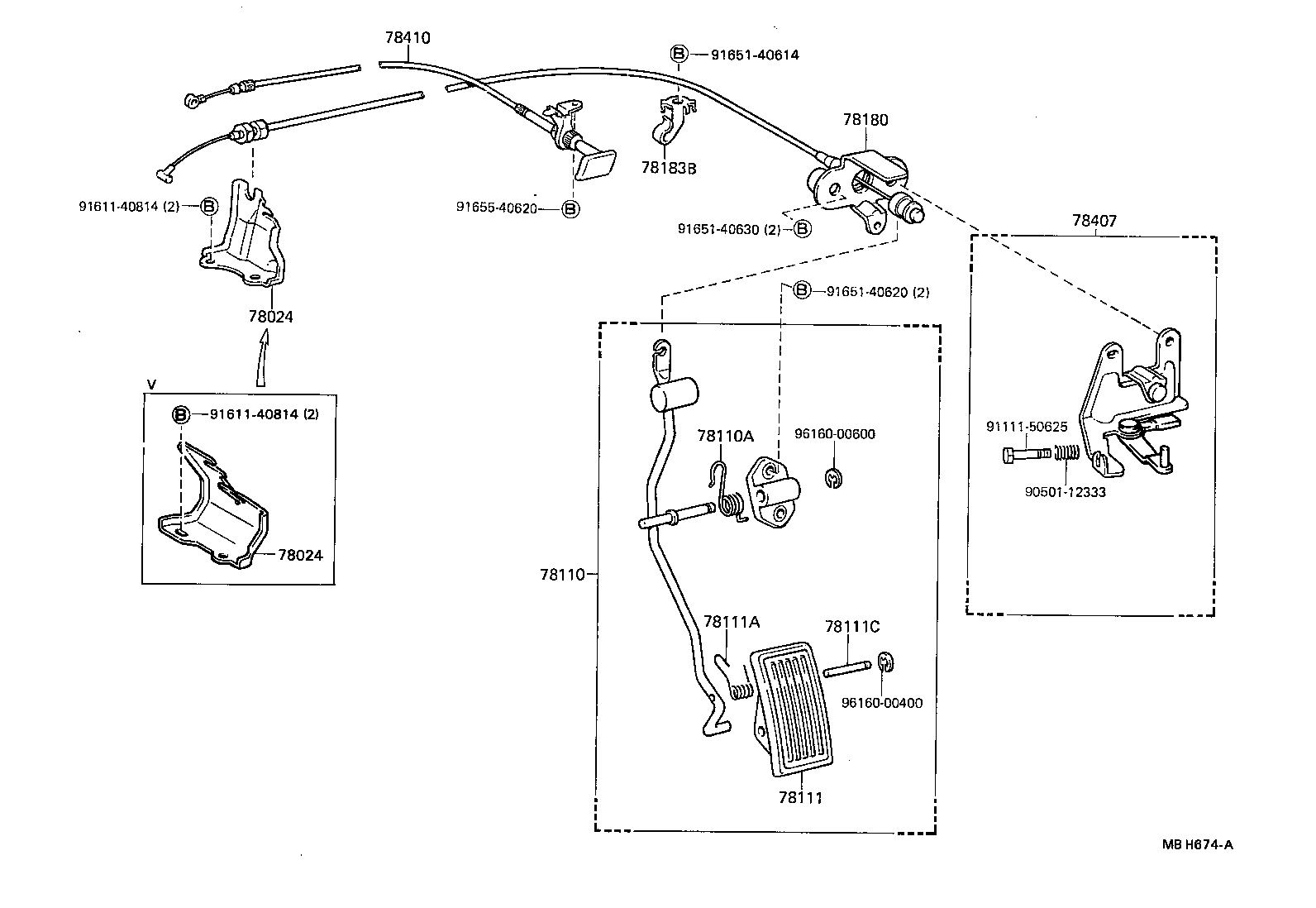 78024-22040 BRACKET SUB-ASSY, ACCELERATOR CONTROL CABLE product image
