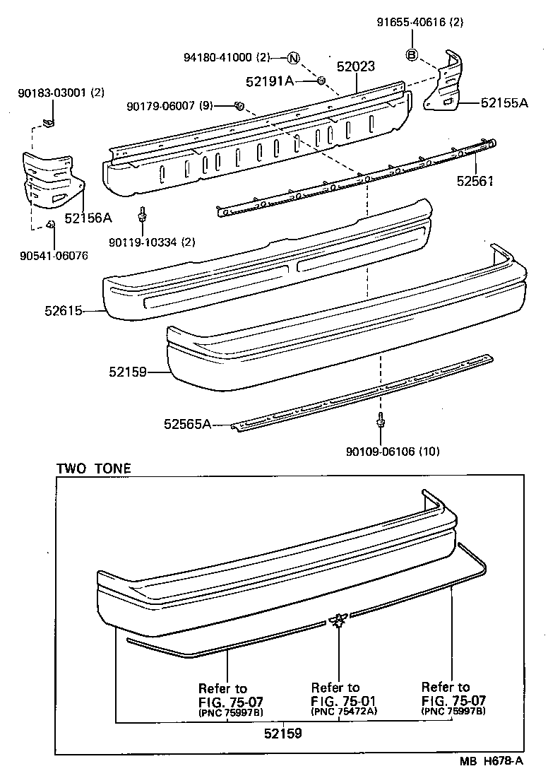 52591-17010 SEAL, REAR BUMPER SIDE, RH product image