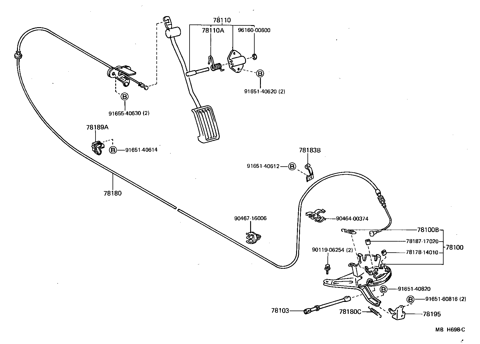 78120-17010 ROD ASSY, ACCELERATOR PEDAL product image