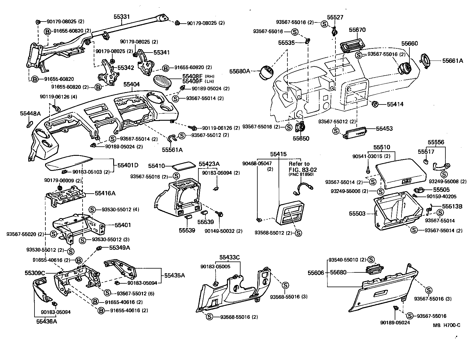 55330-17010 REINFORCEMENT, INSTRUMENT PANEL product image
