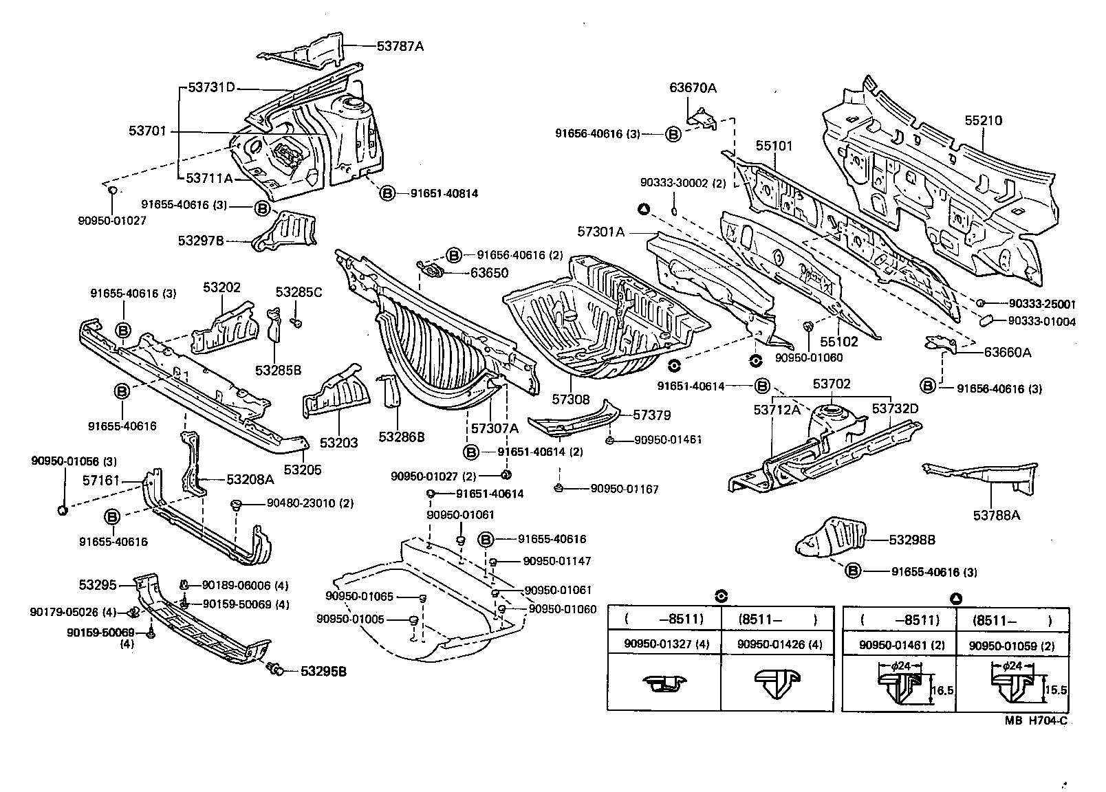 53701-17021 APRON SUB-ASSY, FRONT FENDER, RH product image