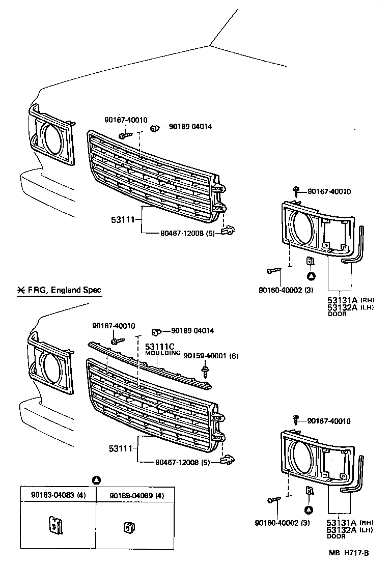 53100-90A01 GRILLE, RADIATOR product image