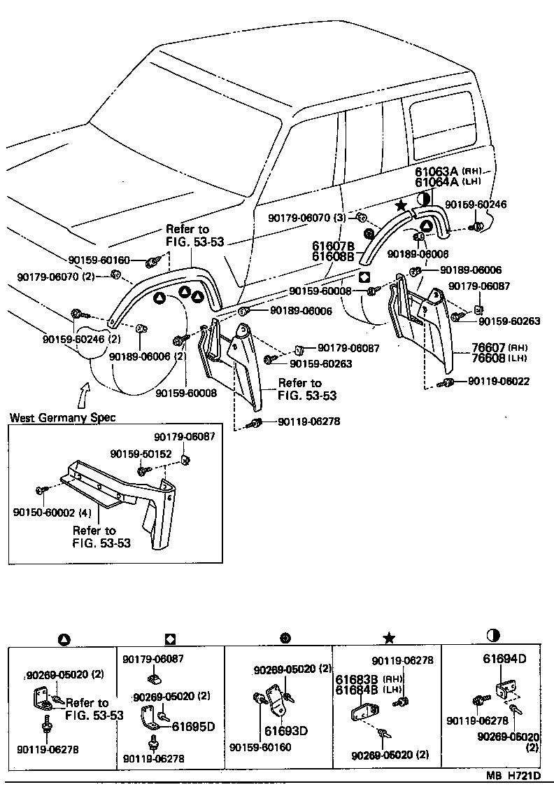 61791-90B01 COVER, ROOF SIDE INNER SERVICE HOLE product image
