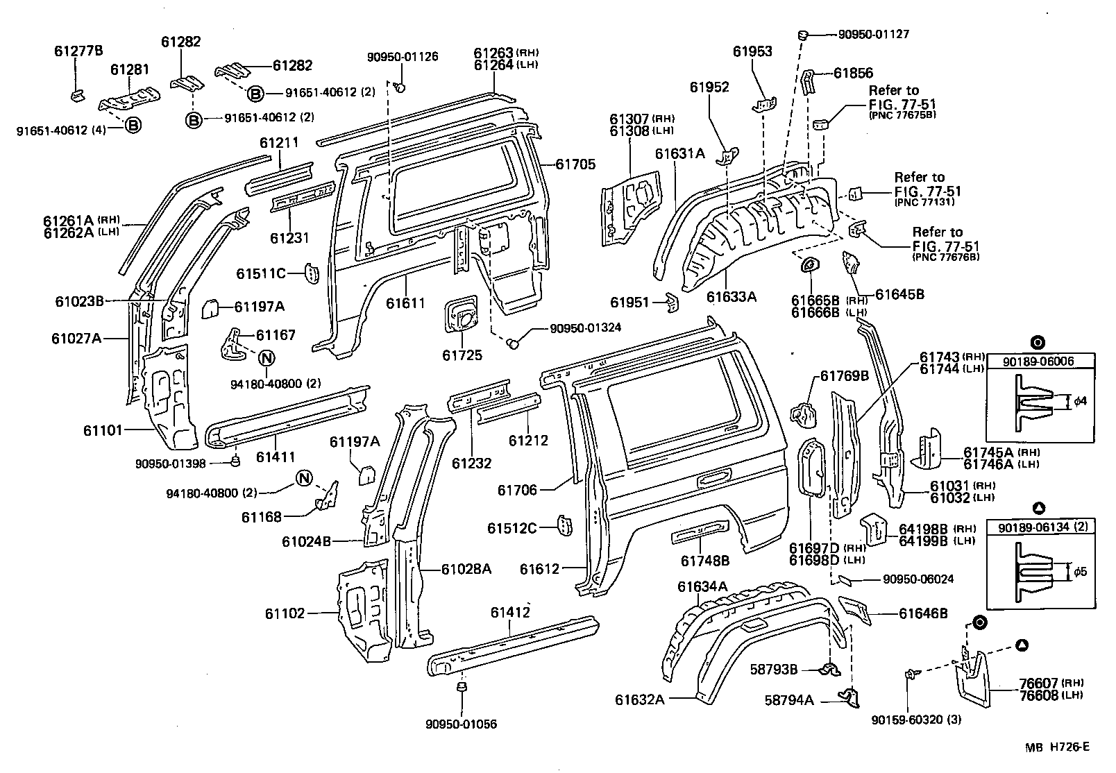 76607-90K04 MUDGUARD SUB-ASSY, QUARTER PANEL, REAR RH product image