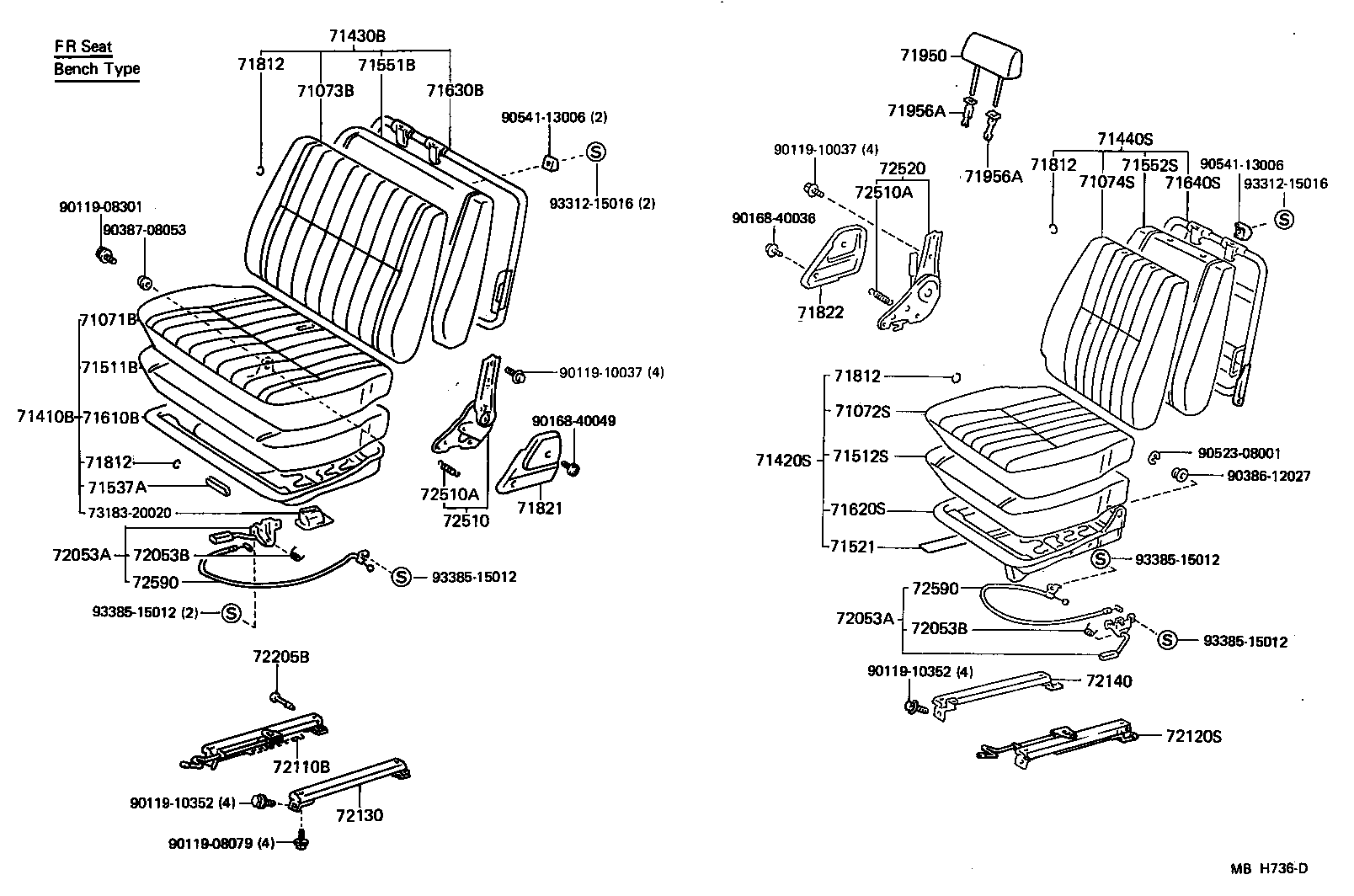 71014-90K02 SPRING ASSY, FRONT SEAT BACK, LH(FOR SEPARATE TYPE) product image