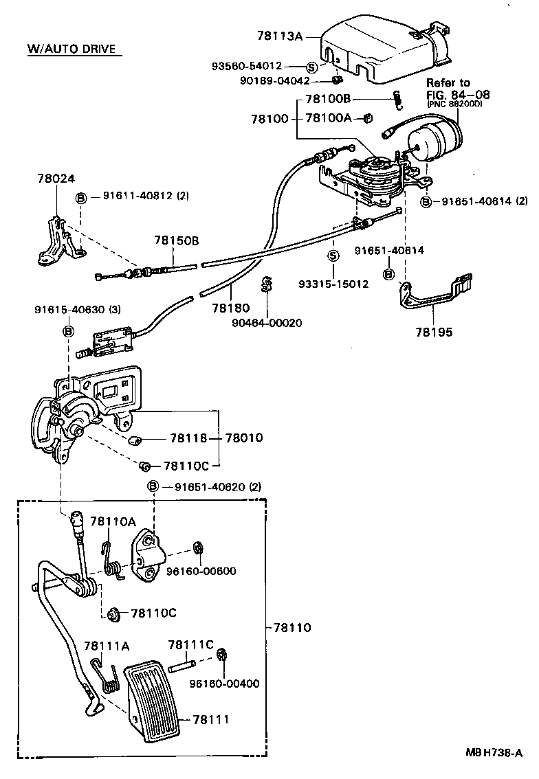 78024-14010 BRACKET SUB-ASSY, ACCELERATOR CONTROL CABLE product image