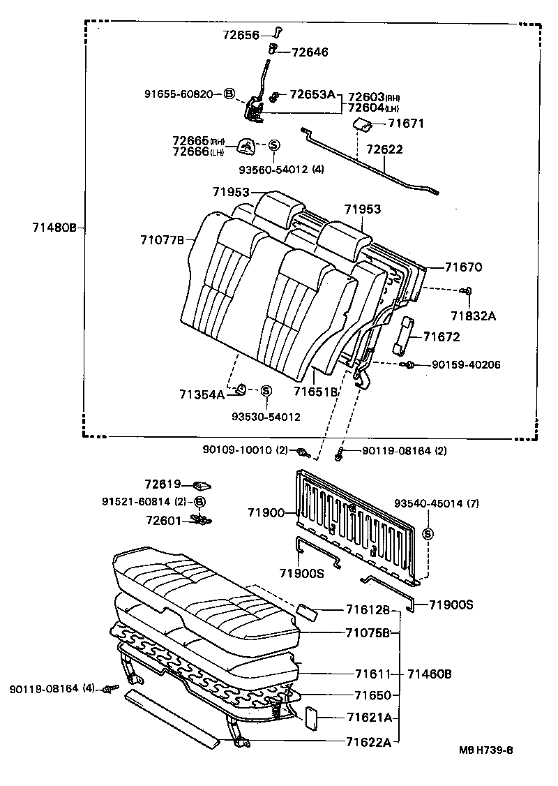 71671-22110 PAD, REAR SEAT BACK SILENCER, A product image