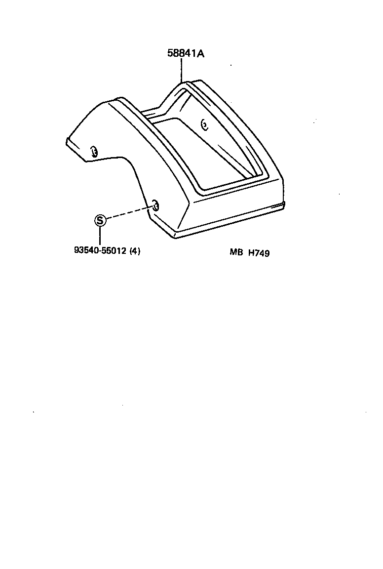 58997-90A02 BRACKET, CONSOLE BOX SUPPORT, REAR product image