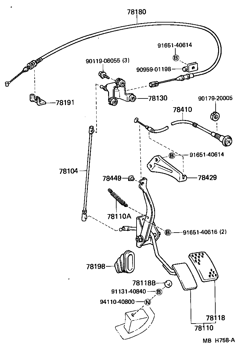 90508-26046 SPRING (FOR ACCELERATOR PEDAL ROD) product image