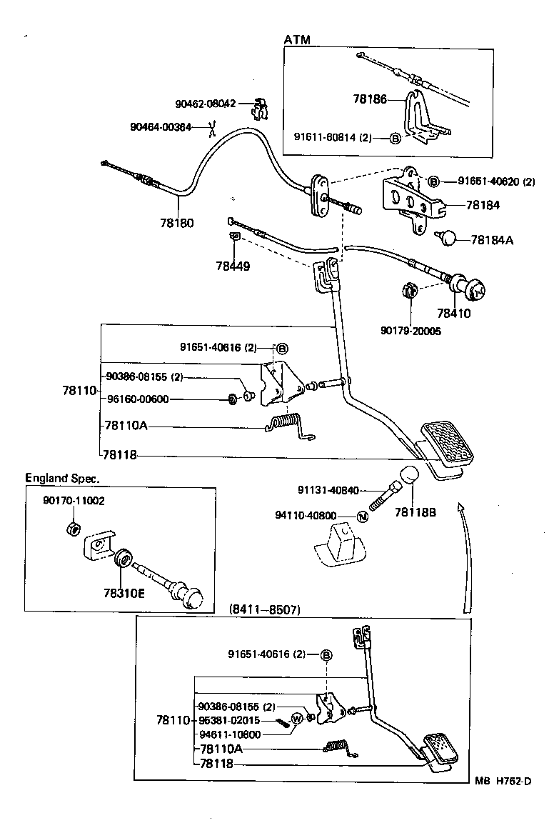 90508-26046 SPRING (FOR ACCELERATOR PEDAL ROD) product image