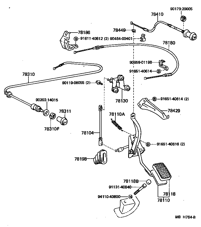 90508-26046 SPRING (FOR ACCELERATOR PEDAL ROD) product image