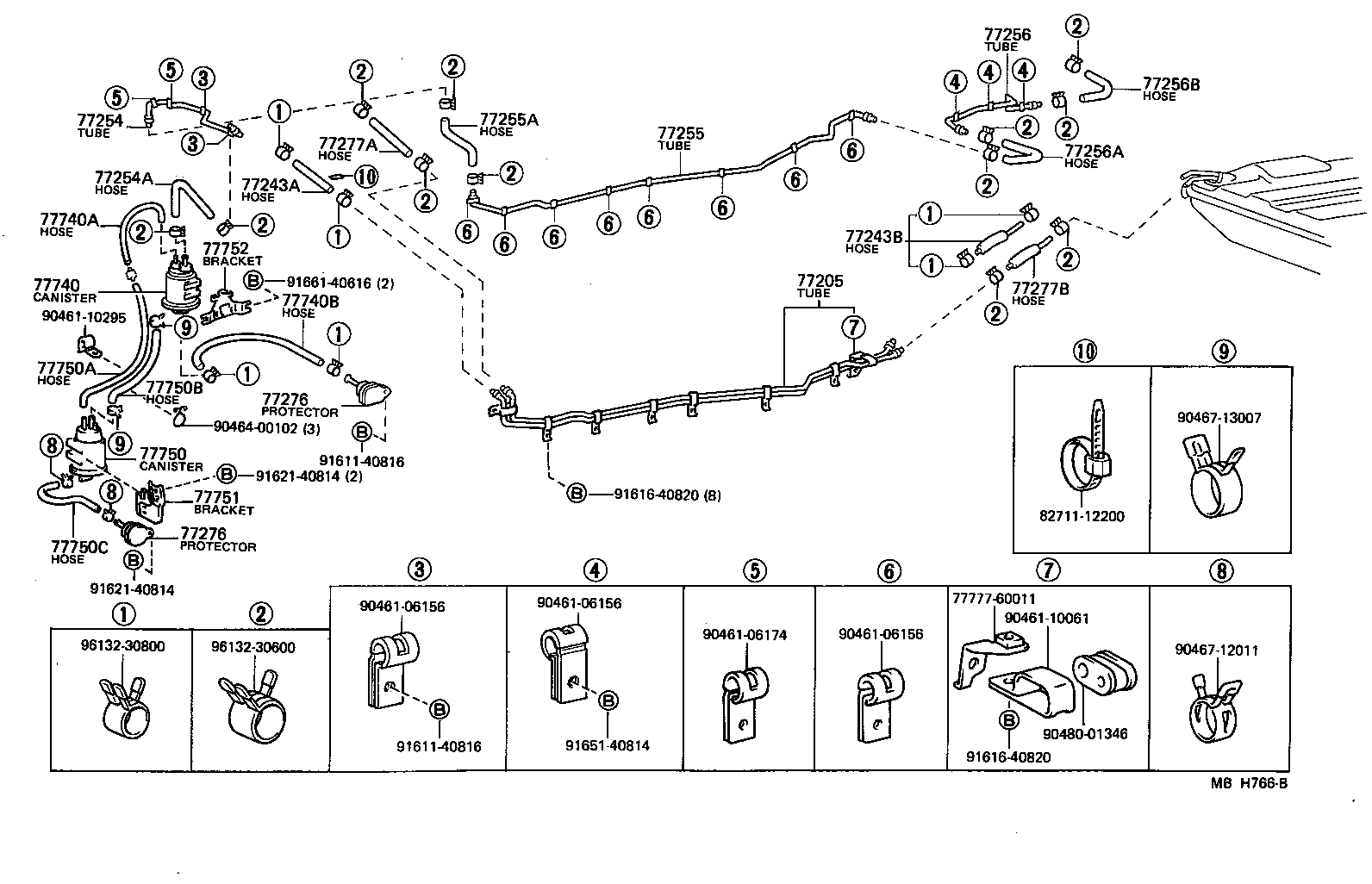 77142-60020 BRACKET, FUEL TANK MOUNTING, REAR product image
