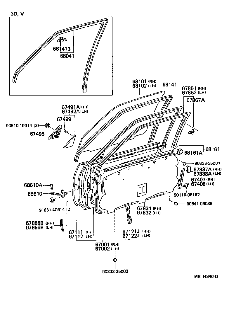 67002-10360 PANEL SUB-ASSY, FRONT DOOR, LH product image