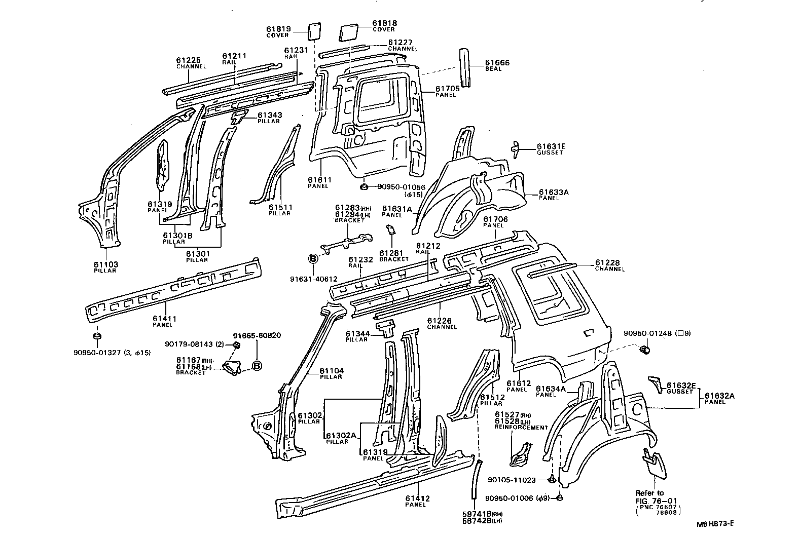 61601-16909 PANEL, QUARTER, RH product image