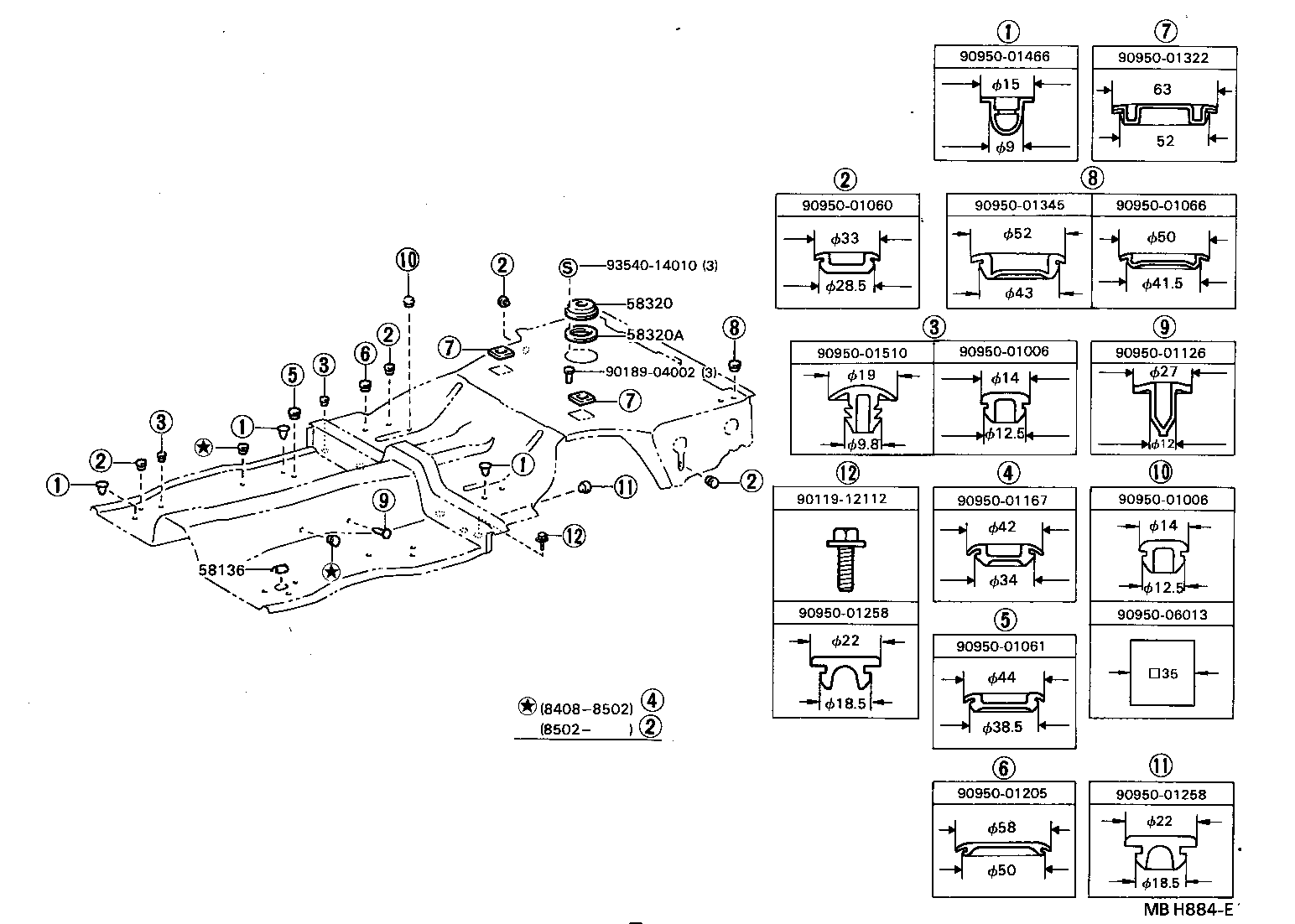 57207-22040 BRACKET SUB-ASSY, ENGINE REAR MOUNTING MEMBER product image