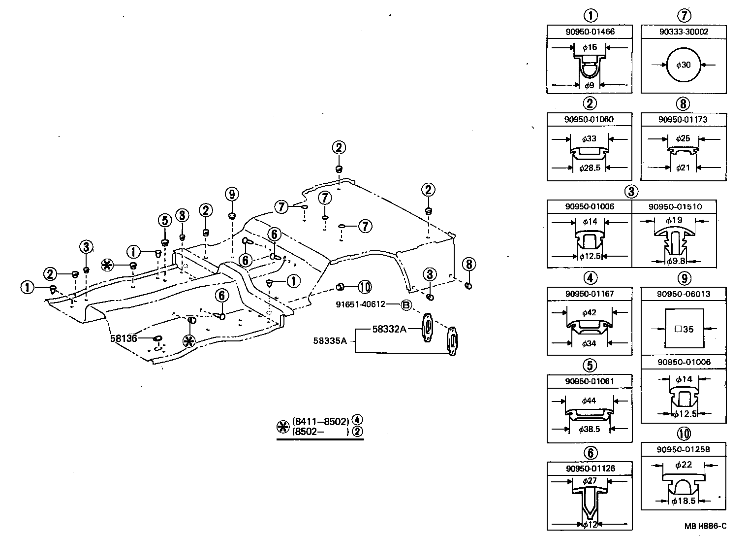 57207-22040 BRACKET SUB-ASSY, ENGINE REAR MOUNTING MEMBER product image