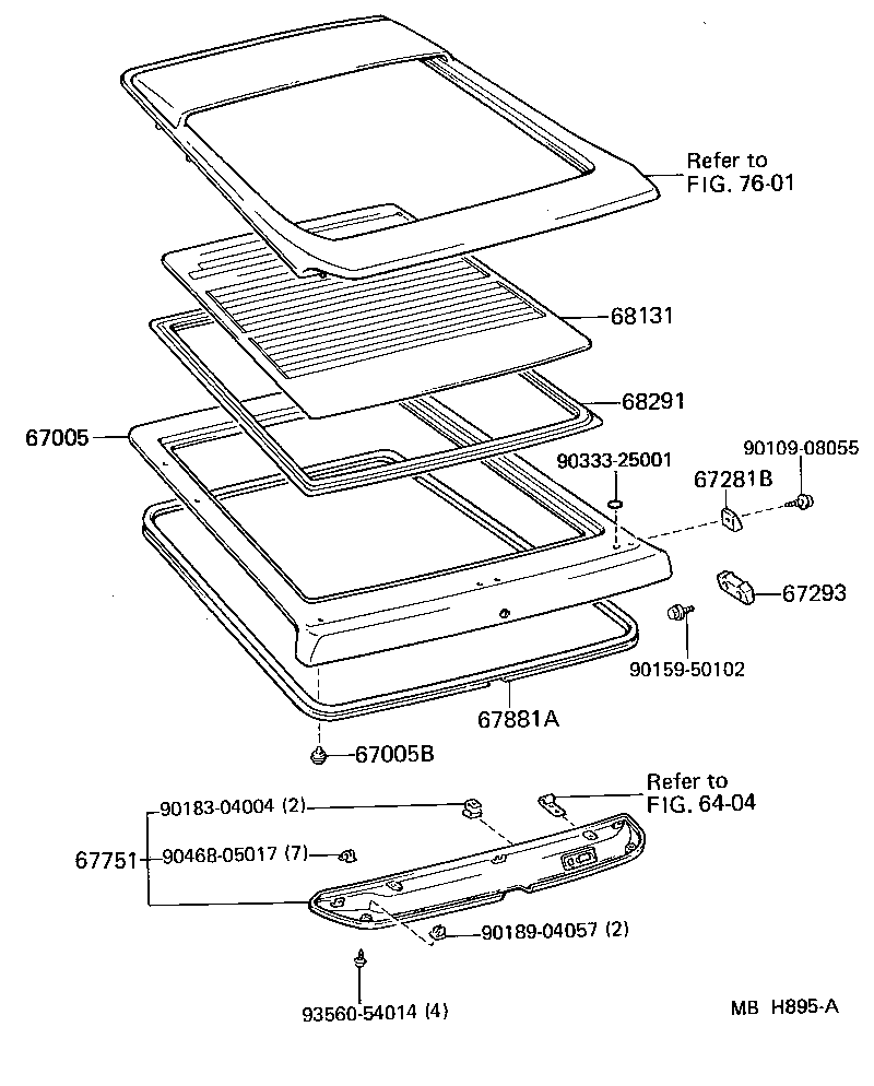 68131-14030 GLASS, BACK DOOR product image