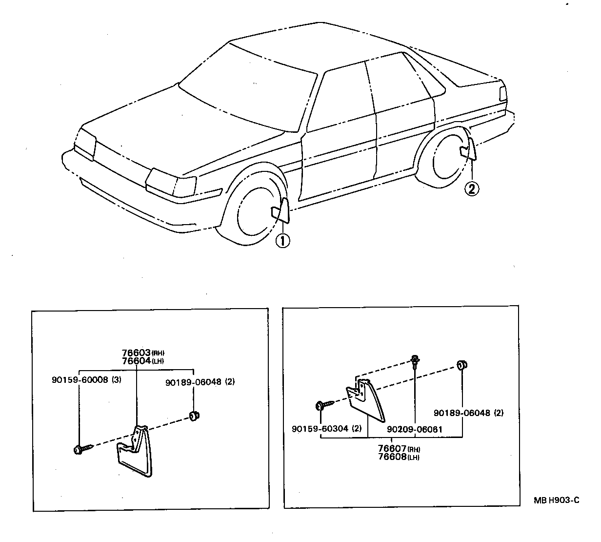 76621-29015 MUDGUARD SUB-ASSY, FRONT FENDER, RH product image