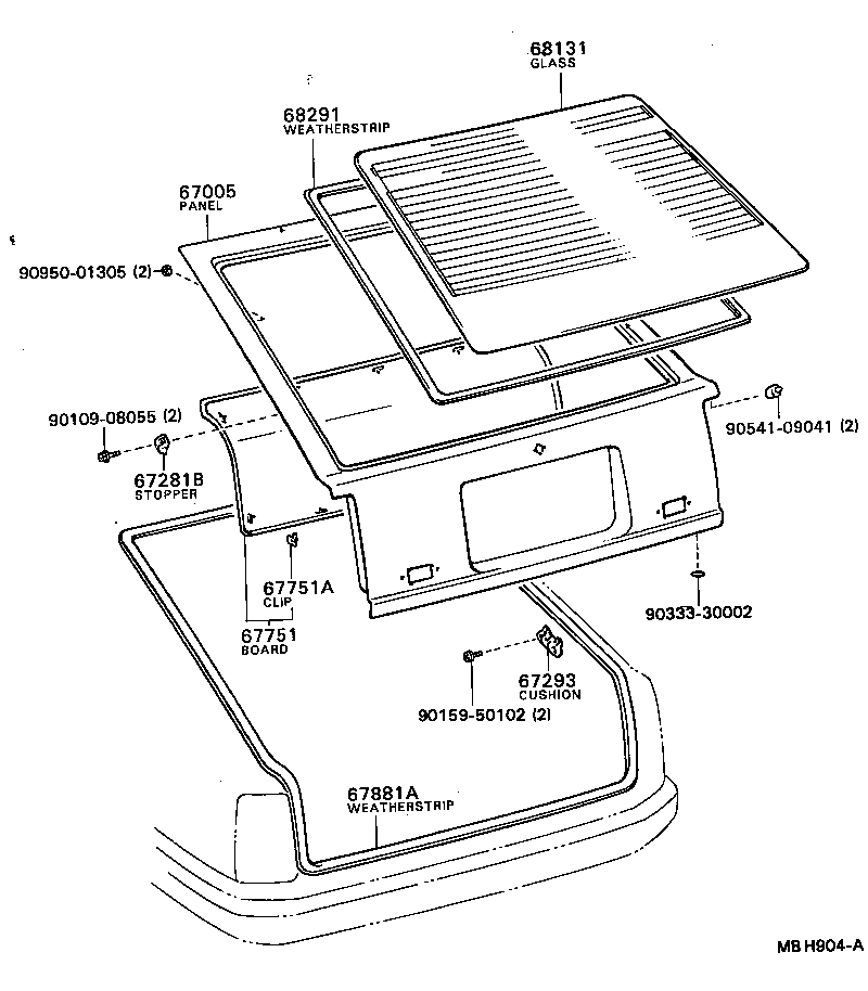 67005-20190 PANEL SUB-ASSY, BACK DOOR product image