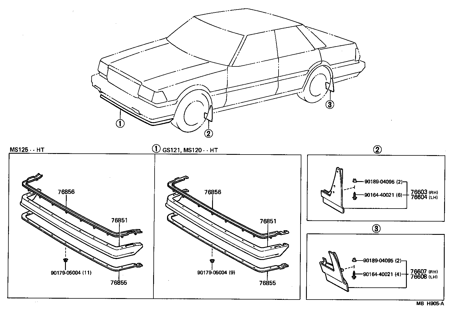 76855-30020 RETAINER, FRONT SPOILER, LOWER NO.1 CENTER product image