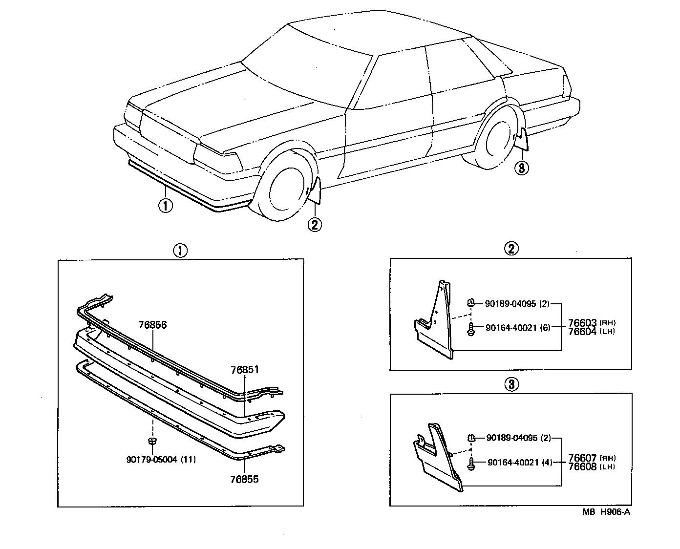 76855-30010 RETAINER, FRONT SPOILER, LOWER NO.1 CENTER product image