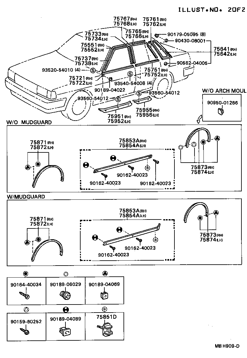 75732-22350 MOULDING, FRONT DOOR, OUTSIDE LH product image