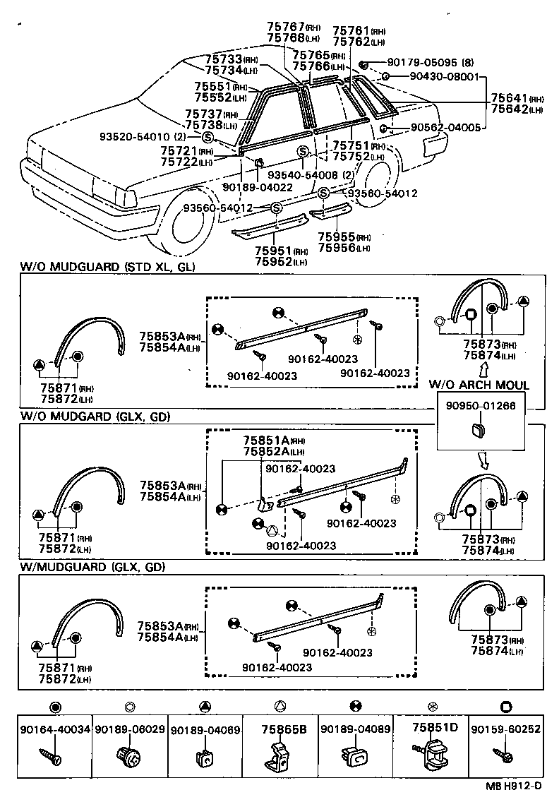 75552-22110 MOULDING, ROOF DRIP SIDE FINISH, LH product image