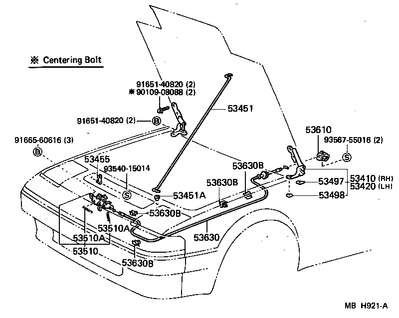Toyota 90467-09031 CLAMP(FOR HOOD LOCK CONTROL CABLE)
