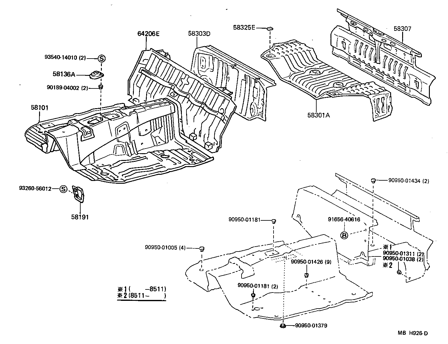Toyota 58325-17010 COVER, REAR FLOOR SERVICE HOLE