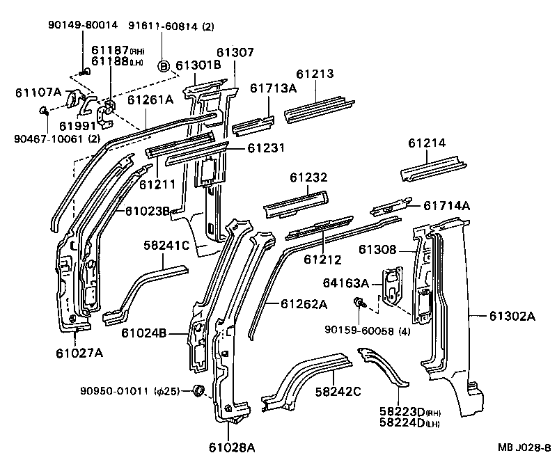 58012-95440 PANEL, FLOOR SIDE, LH product image
