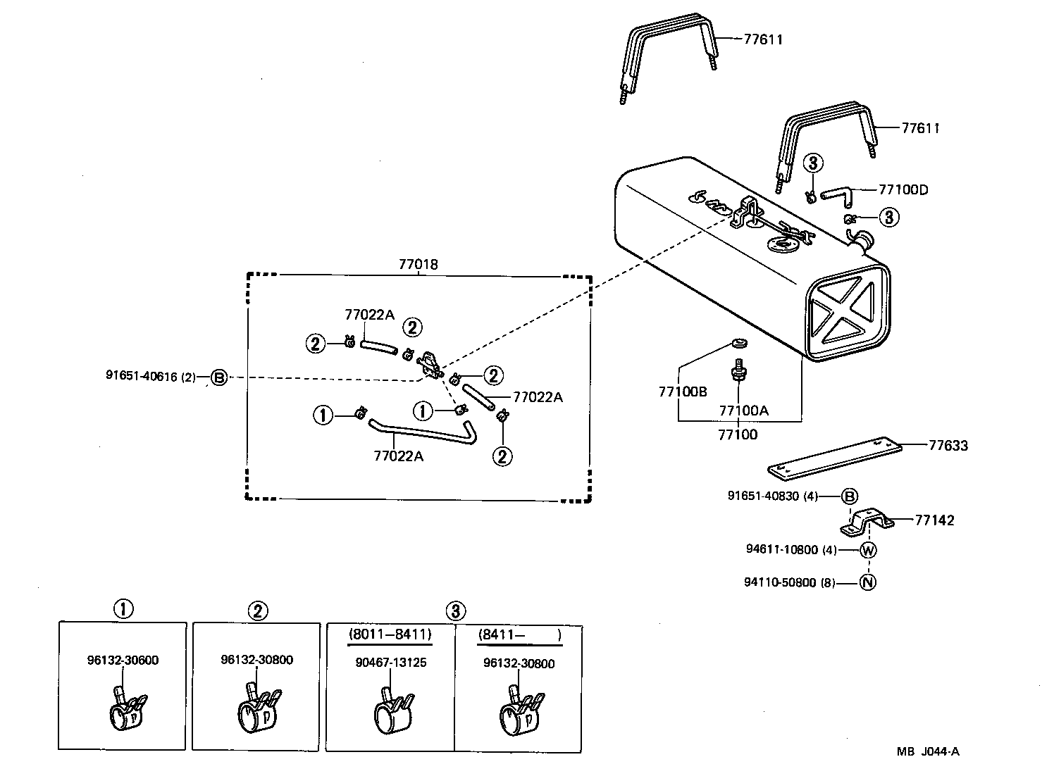 77142-60020 BRACKET, FUEL TANK MOUNTING, REAR product image