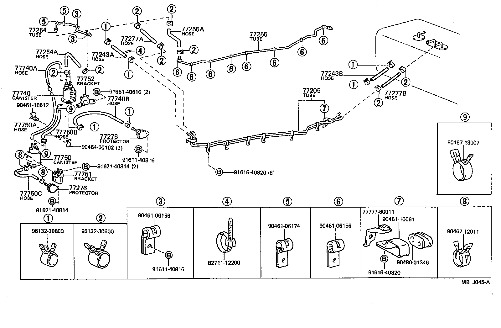 77142-60020 BRACKET, FUEL TANK MOUNTING, REAR product image