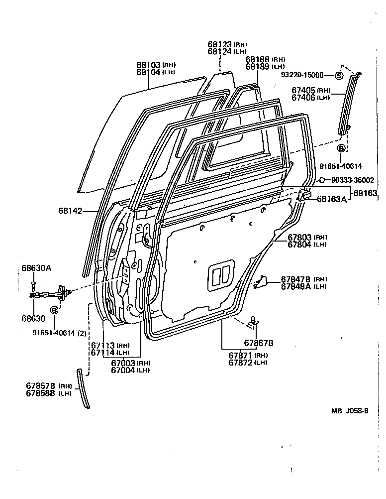67003-10080 PANEL SUB-ASSY, REAR DOOR, RH product image