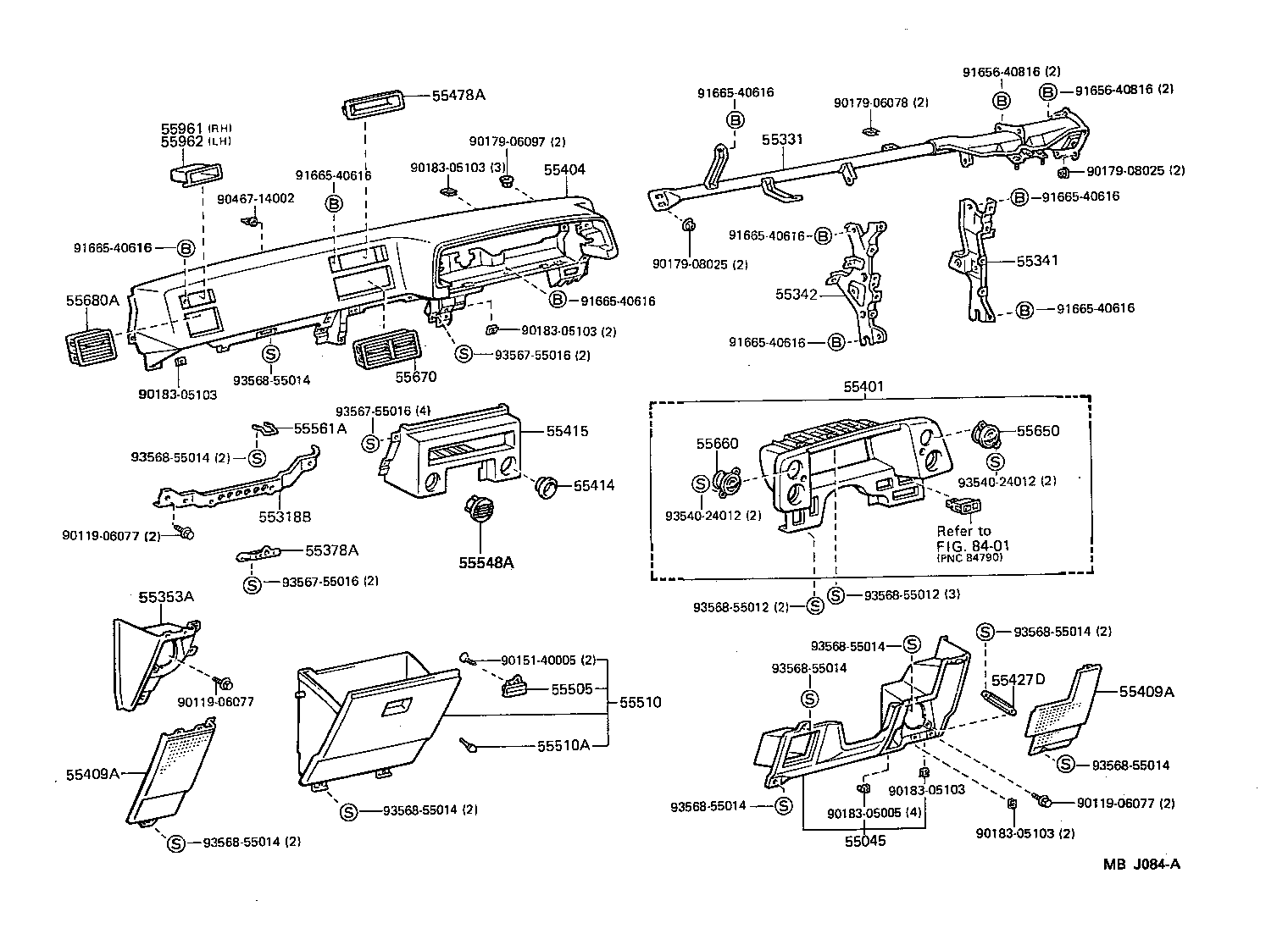 55307-12090 BRACE, INSTRUMENT PANEL, NO.2 product image