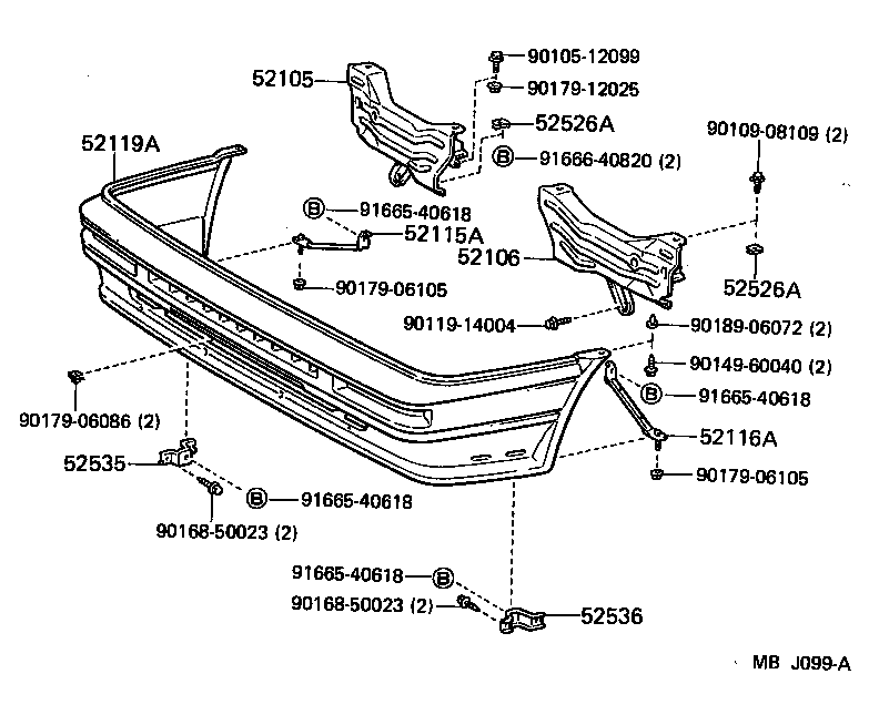 52115-12160 SUPPORT, FRONT BUMPER SIDE, RH product image
