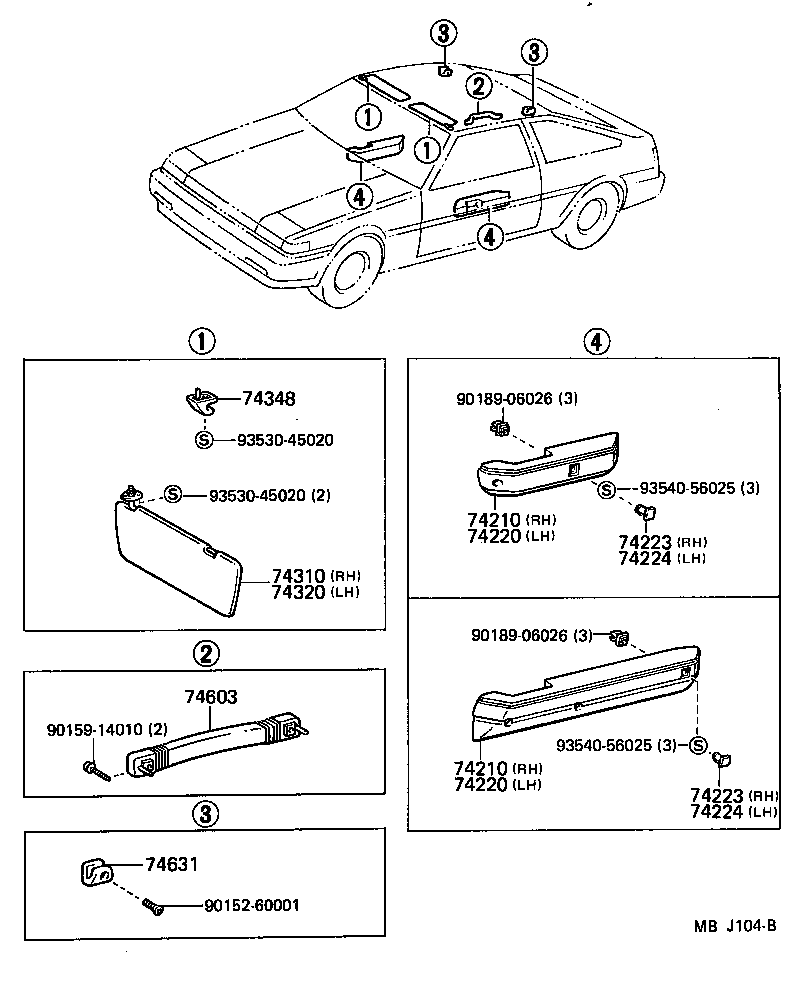 74348-32010-01 HOLDER, VISOR product image