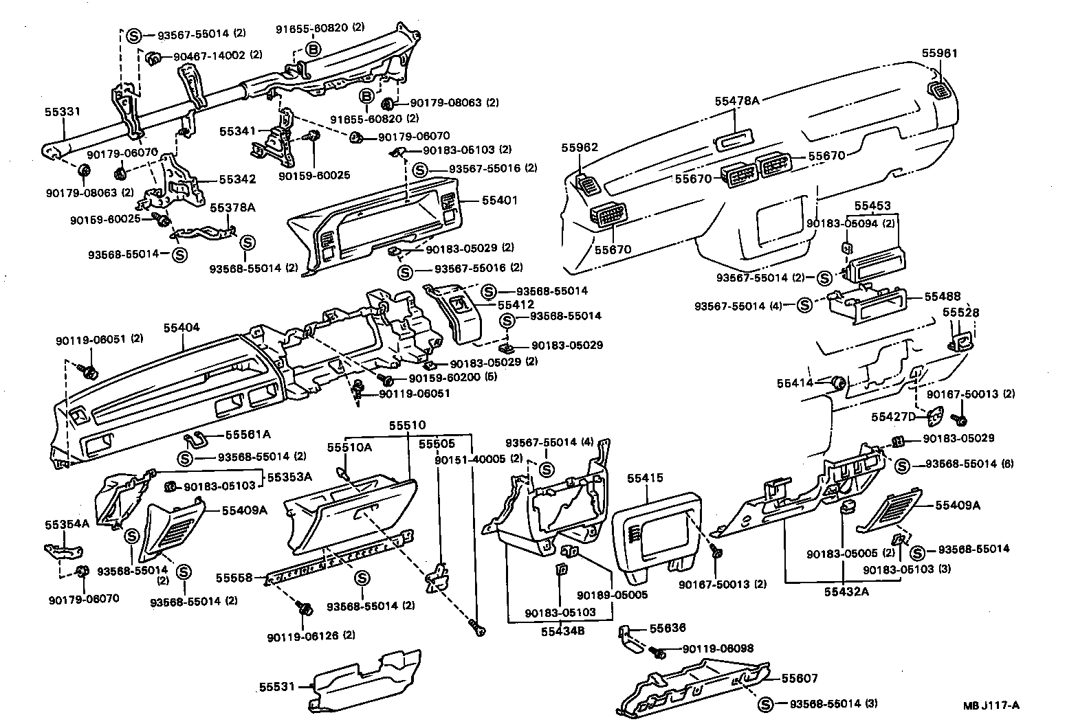 55330-12120 REINFORCEMENT, INSTRUMENT PANEL product image