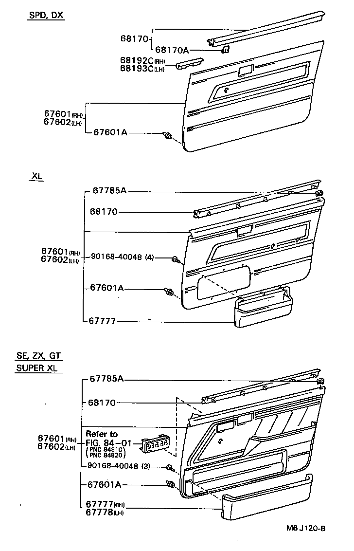 67002-12850 PANEL SUB-ASSY, FRONT DOOR, LH product image