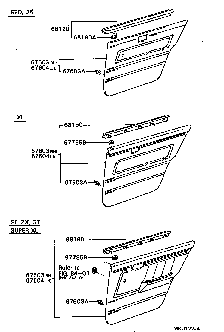 67003-12350 PANEL SUB-ASSY, REAR DOOR, RH product image