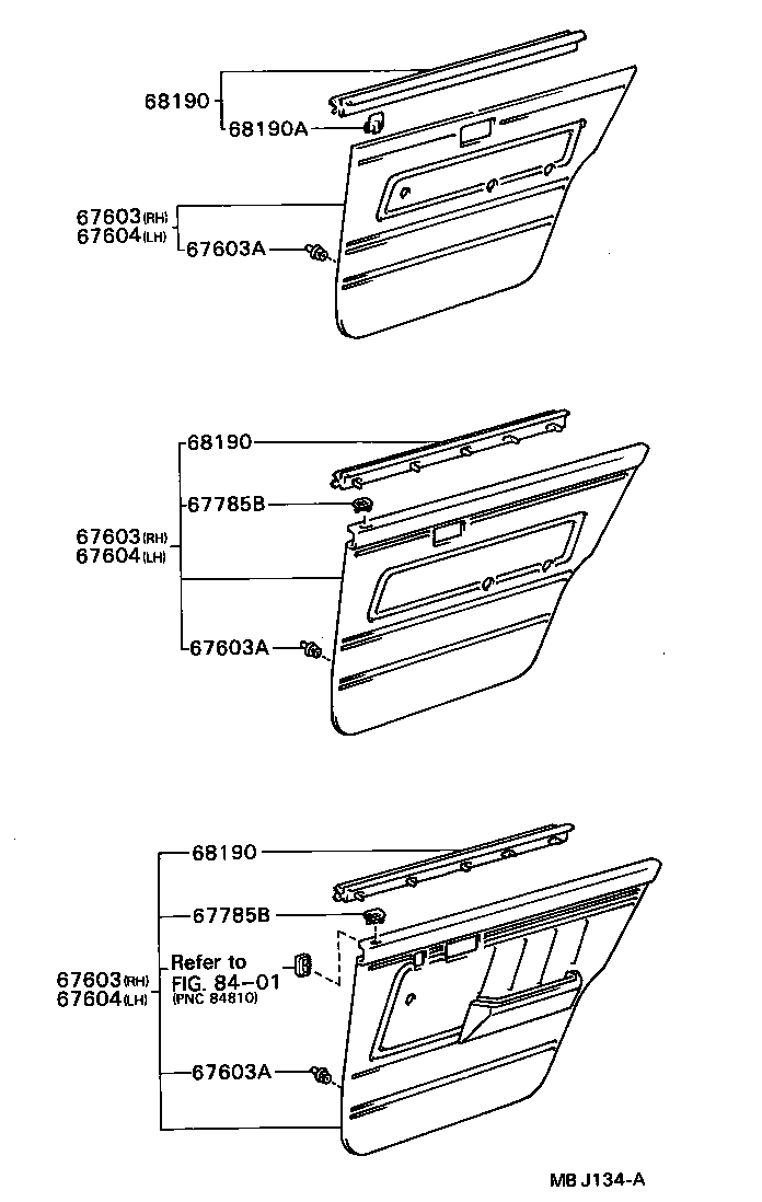 67004-12450 PANEL SUB-ASSY, REAR DOOR, LH product image