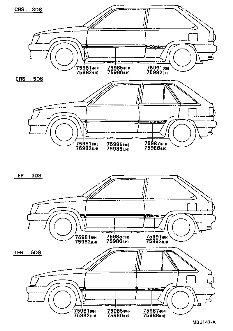 75973-16040 STRIPE, FRONT BUMPER SIDE, RH product image