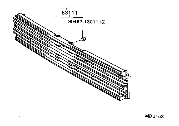 53100-13010 GRILLE, RADIATOR product image