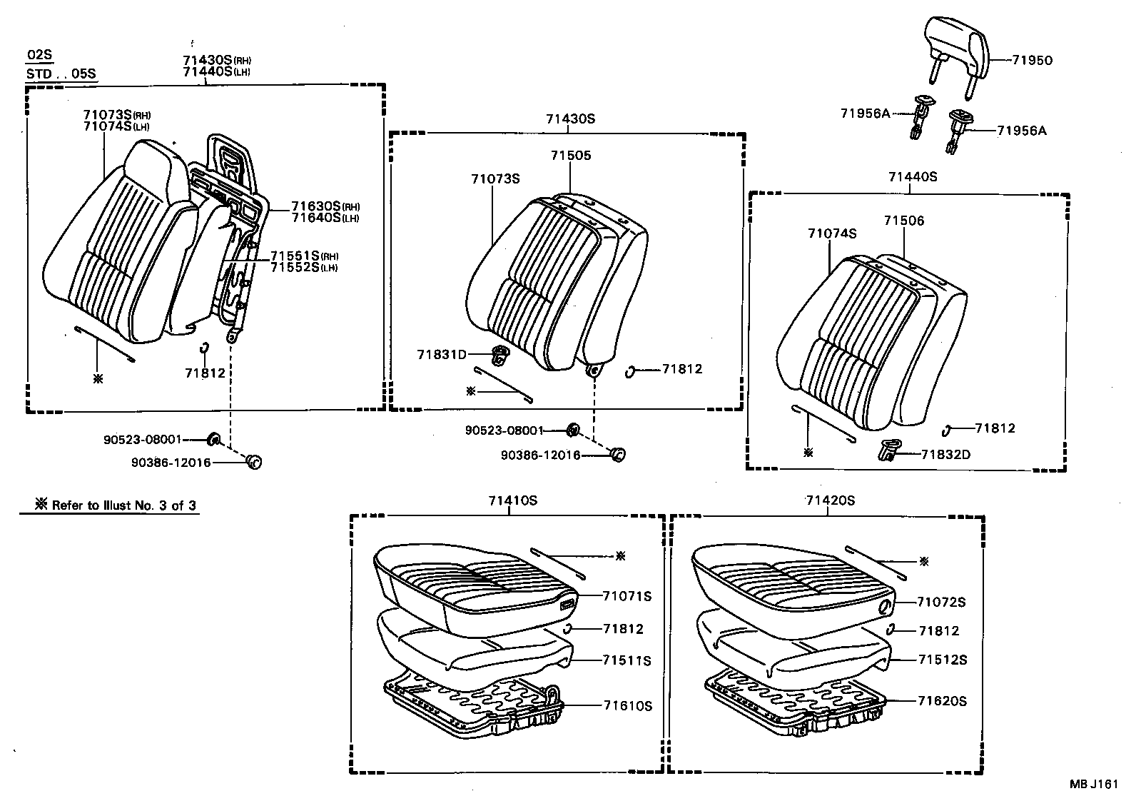 71430-13070 BACK ASSY, FRONT SEAT, RH(FOR SEPARATE TYPE) product image