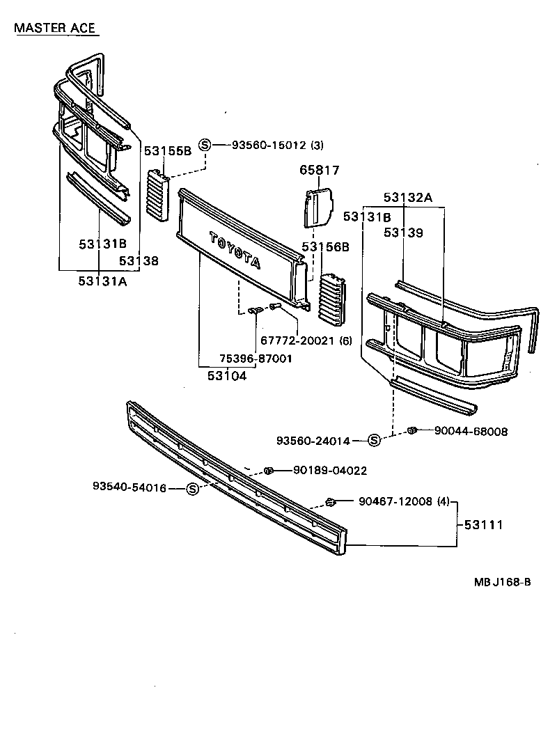 53159-87002 PAD, HEADLAMP DOOR, LH product image