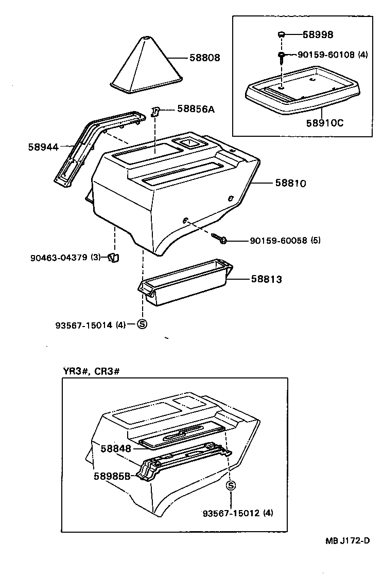 58811-87013-06 CONSOLE ASSY product image