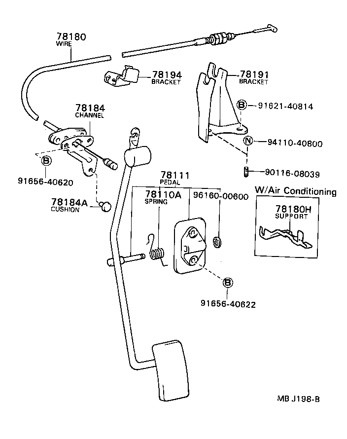 78010-12080 PEDAL, ACCELERATOR product image
