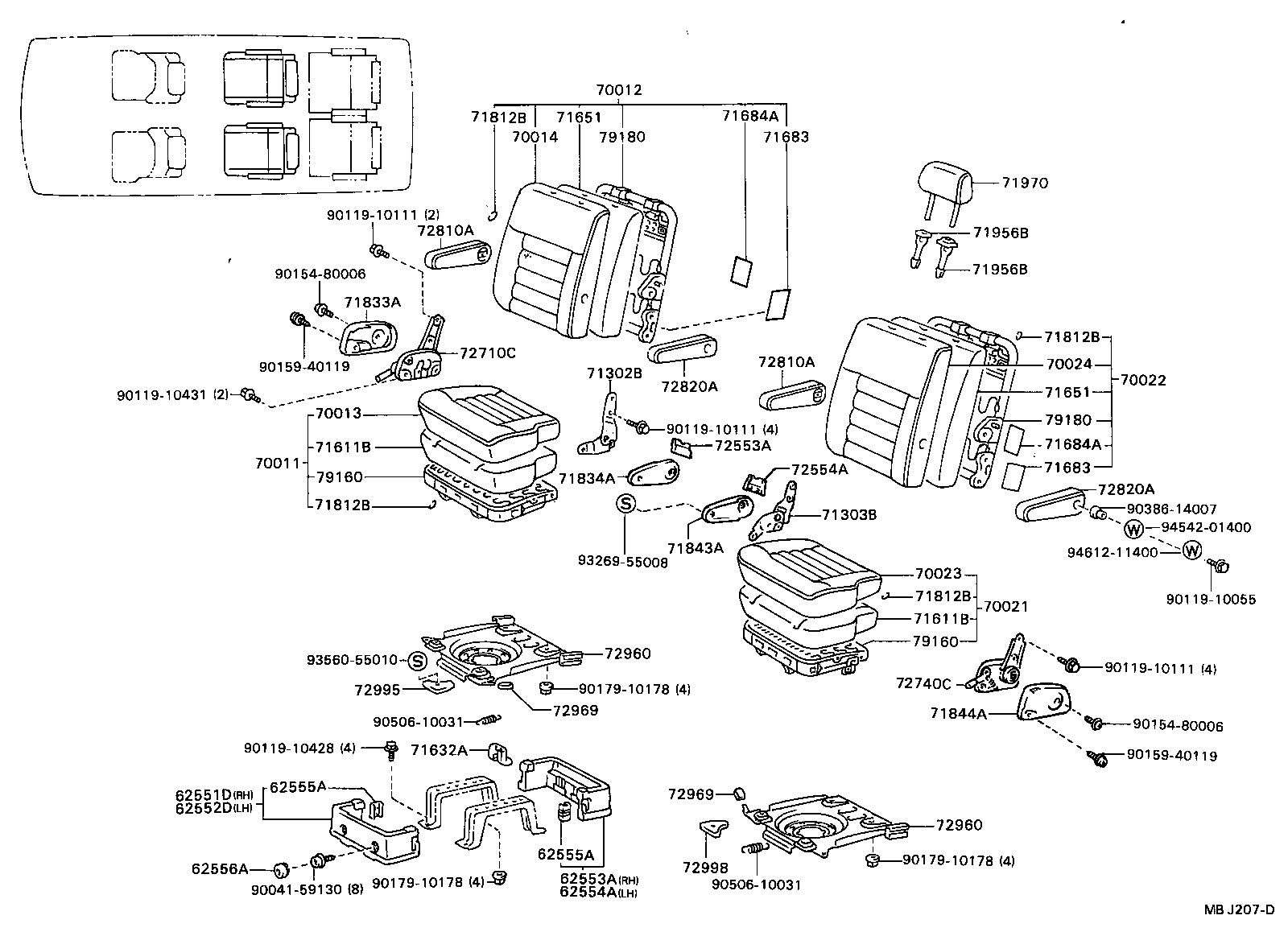71012-87011 FRAME SUB-ASSY, FRONT SEAT CUSHION, LH product image